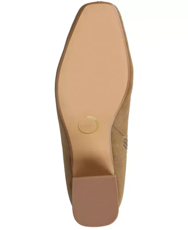 Women's Haylinn Block Heel Dress Booties - Taupe Suede - 7