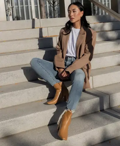 Women's Haylinn Block Heel Dress Booties - Taupe Suede - 9