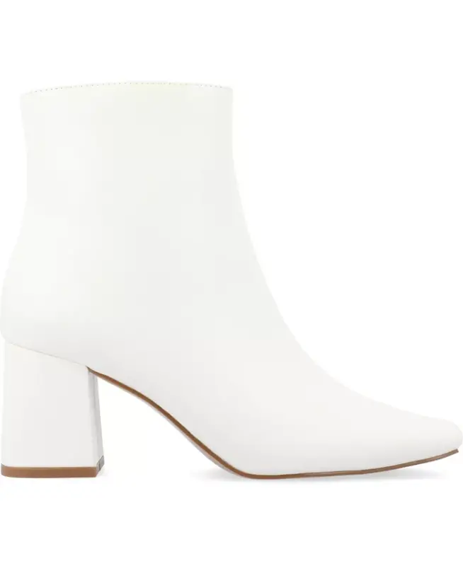 Women's Haylinn Block Heel Dress Booties - White - 2