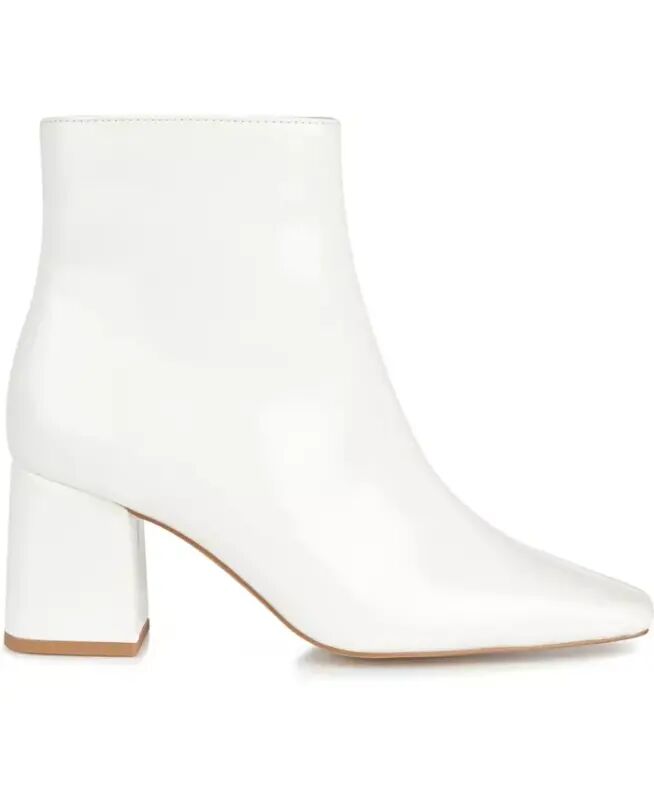 Women's Haylinn Block Heel Dress Booties - White Patent - 2