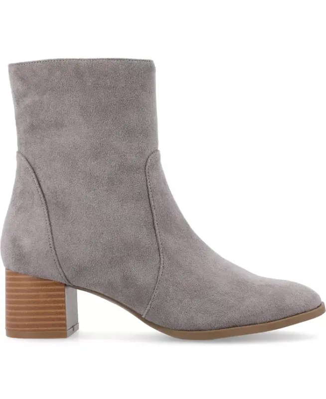 Women's Hayven Block Heel Almond Toe Booties - Gray - 2