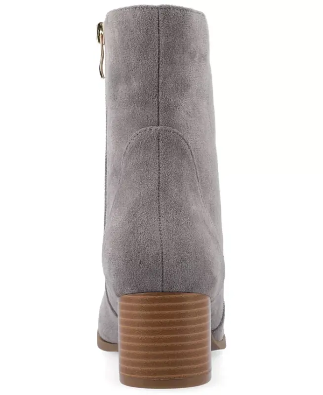 Women's Hayven Block Heel Almond Toe Booties - Gray - 3