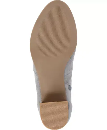 Women's Hayven Block Heel Almond Toe Booties - Gray - 5