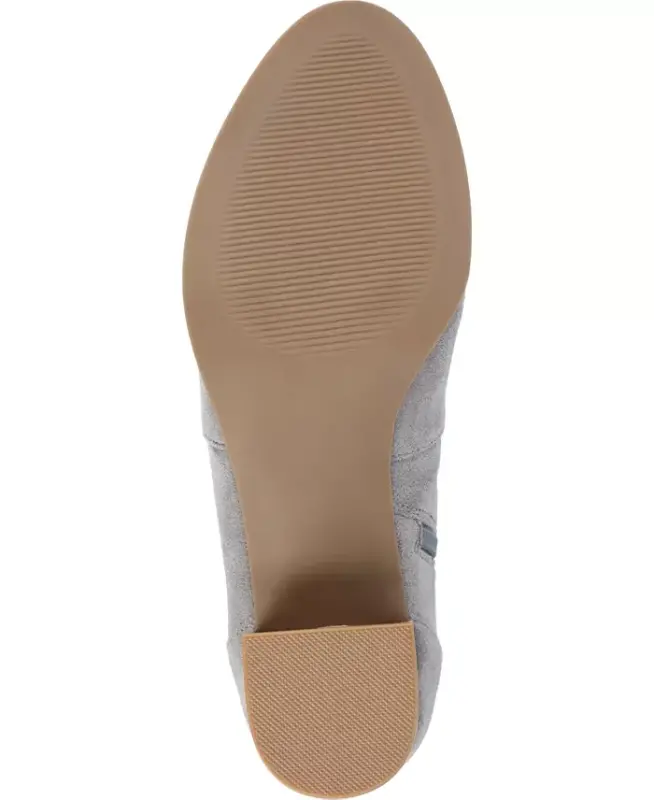 Women's Hayven Block Heel Almond Toe Booties - Gray - 5