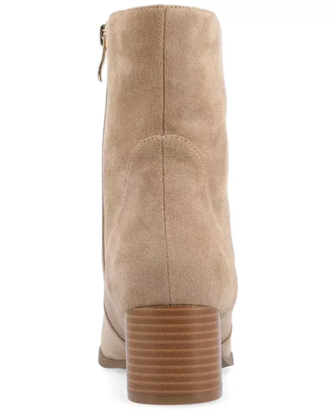 Women's Hayven Block Heel Almond Toe Booties - Taupe - 3