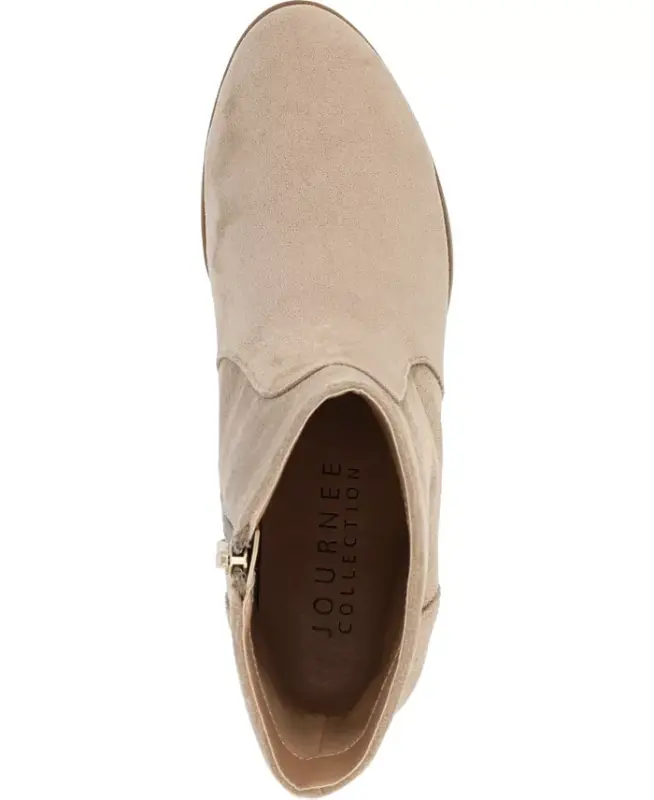 Women's Hayven Block Heel Almond Toe Booties - Taupe - 4