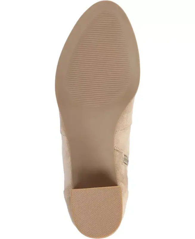 Women's Hayven Block Heel Almond Toe Booties - Taupe - 5