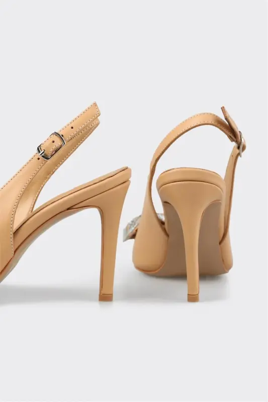 Women's High Heel Shoes in Natural Leather - 4