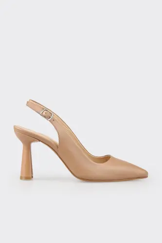 Women's High Heel Shoes in Natural Leather 