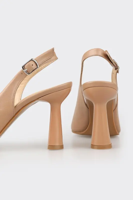 Women's High Heel Shoes in Natural Leather - 4