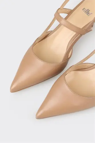 Women's High Heel Shoes in Natural Leather - 4