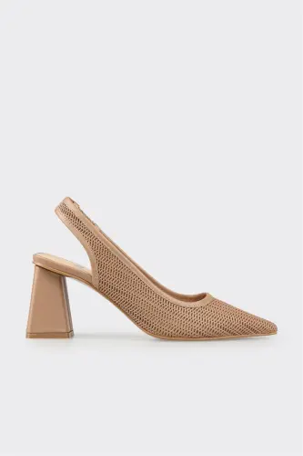 Women's High Heel Shoes, Natural Leather 