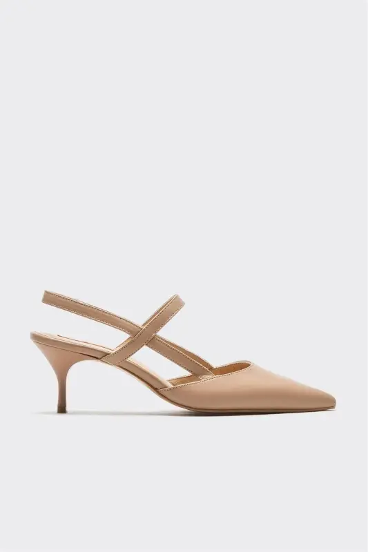Women's High Heel Shoes, Natural Leather - ELLE SHOES