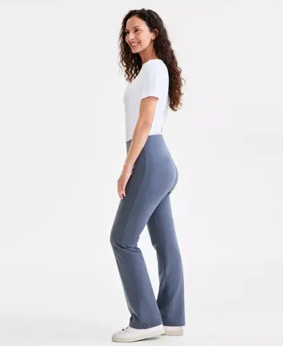 Women's High-Rise Bootcut Leggings, Created for Modazone -East Side Grey - STYLE & CO (1)