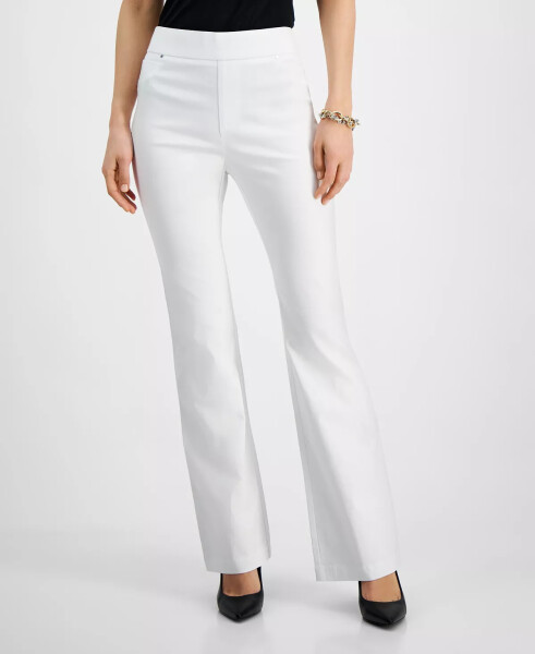 Women's High-Rise Pull-On Flare-Leg Pants, Created for Modazone Bright White - 2