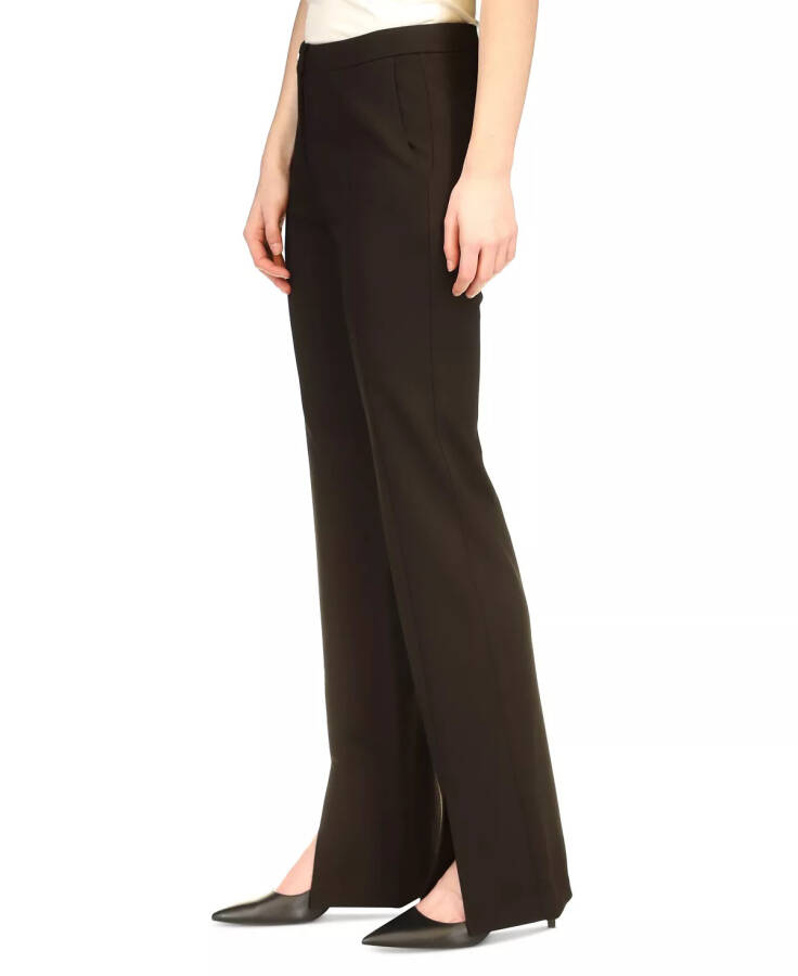 Women's High-Rise Split-Front Pants Black - 4