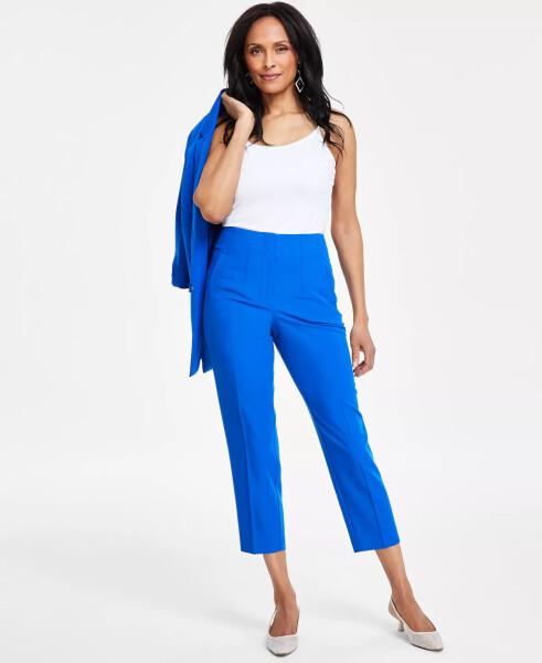 Women's High Rise Tapered Cropped Pants, Created for Modazone Intense Cobalt - 1