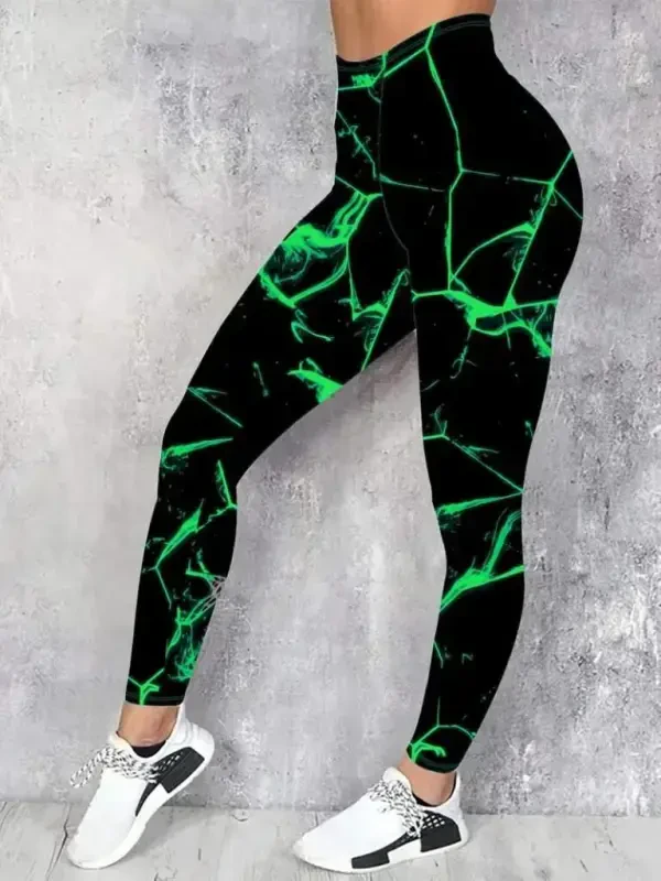 Women's High Waist Color Detailed Scuba Leggings - 1