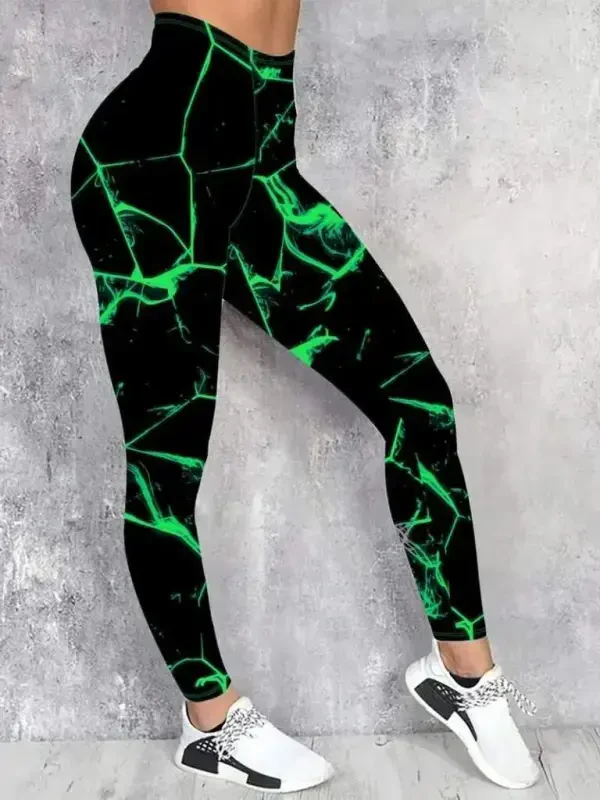 Women's High Waist Color Detailed Scuba Leggings - 3