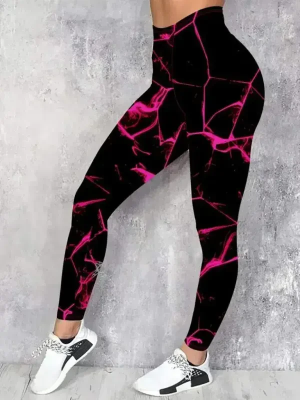 Women's High Waist Color Detailed Scuba Leggings - 1
