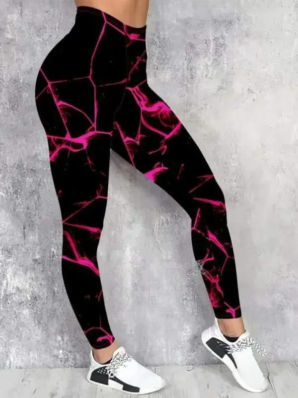 Women's High Waist Color Detailed Scuba Leggings - 3