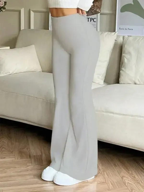 Women's High Waist Flared Leggings - 3