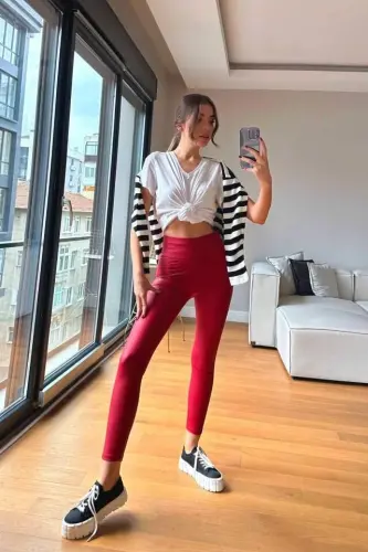 Women's High Waist Fleece Lined Opportunity Product Shaping Leggings - 6