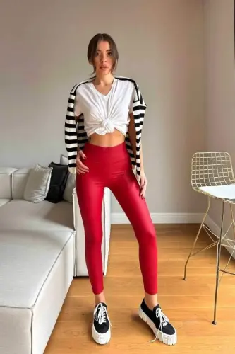 Women's High Waist Fleece Lined Opportunity Product Shaping Leggings - 7