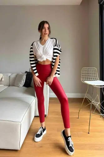 Women's High Waist Fleece Lined Opportunity Product Shaping Leggings - 10