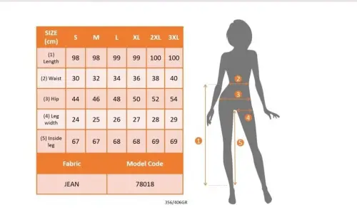 Women's High Waist Front Buttoned Jean Pants - 5