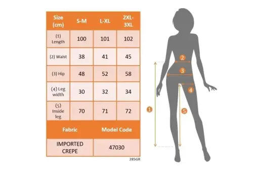 Women's High Waist Front Zippered Imported Crepe Pants - 4