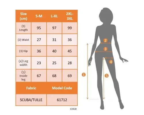 Women's High Waist Geometric Pattern Fishnet Detailed Scuba Leggings - 6