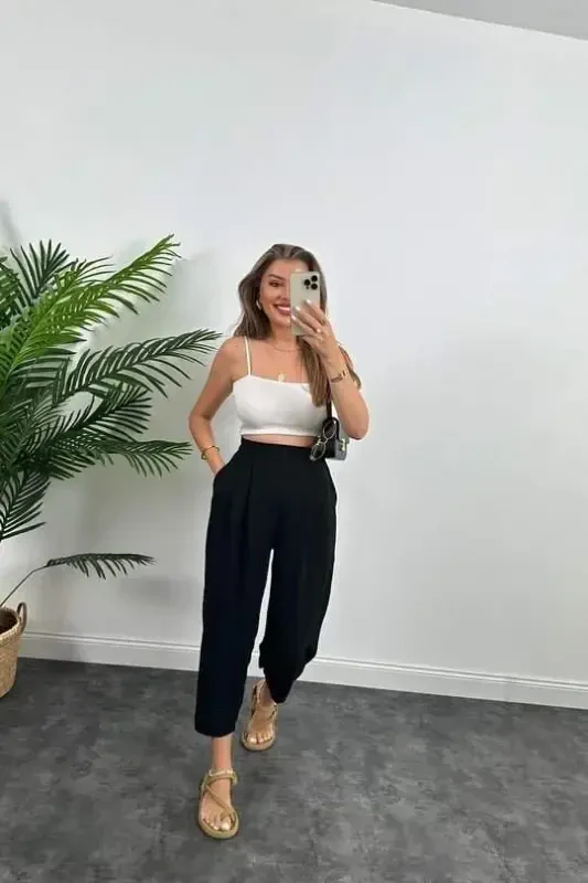 Women's High Waist Hürrem Pants - 6