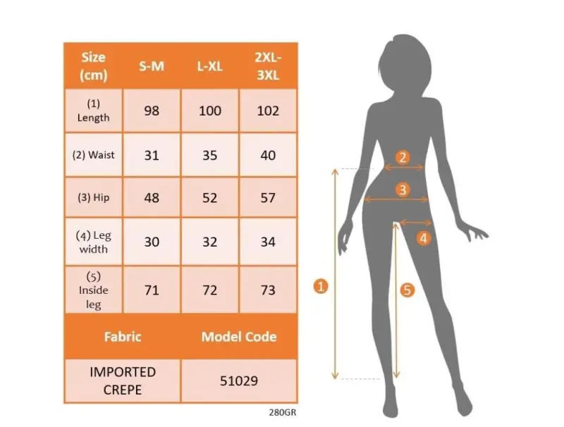 Women's High Waist Pocketed Elastic Hem Imported Crepe Pants - 5