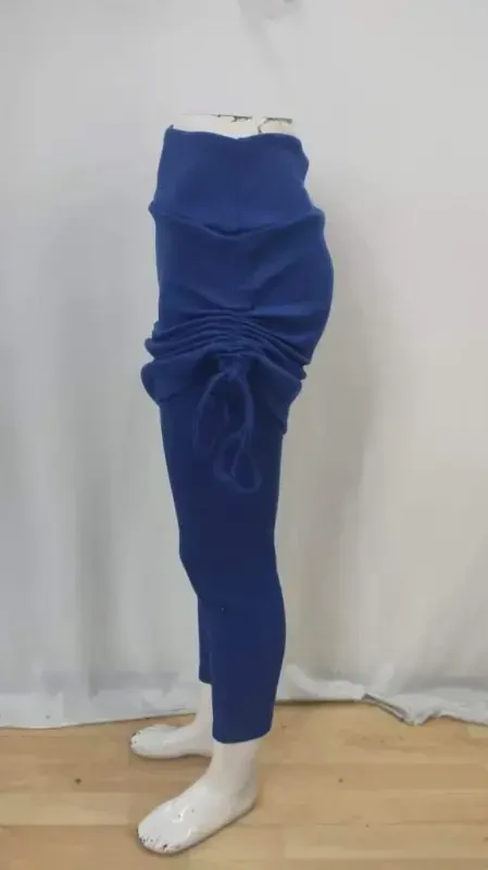 Women's High Waist Side Ruched Bottom Long Corset Legging Skirt - 6