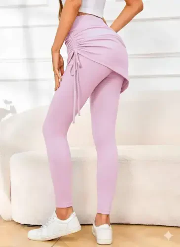 Women's High Waist Side Ruched Long Kashkorset Legging Skirt - BÜYÜKBEDENIZ (1)