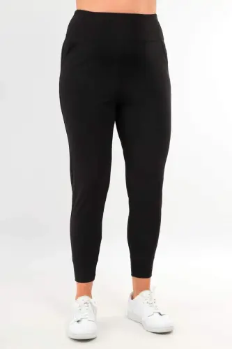 Women's High Waisted Jogger Sweatpants Black Joggers - BÜYÜKBEDENIZ (1)