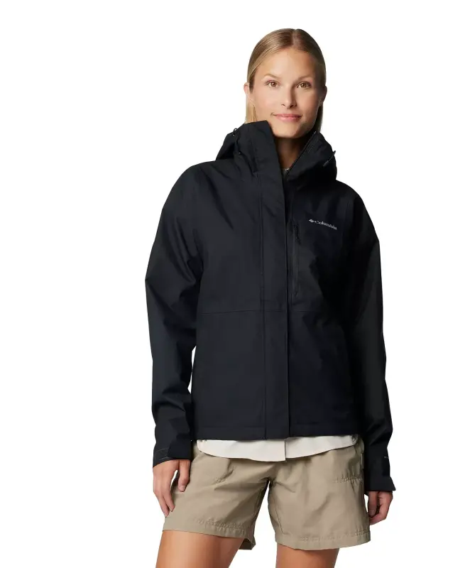 Women's Hikebound II Hooded Waterproof Jacket-Black - 3