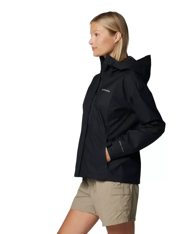 Women's Hikebound II Hooded Waterproof Jacket-Black - 4