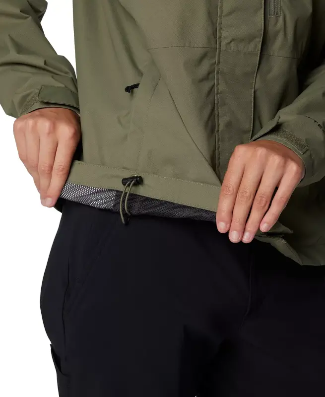 Women's Hikebound II Hooded Waterproof Jacket-Stone Green - 4