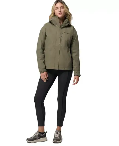 Women's Hikebound II Hooded Waterproof Jacket-Stone Green - 5