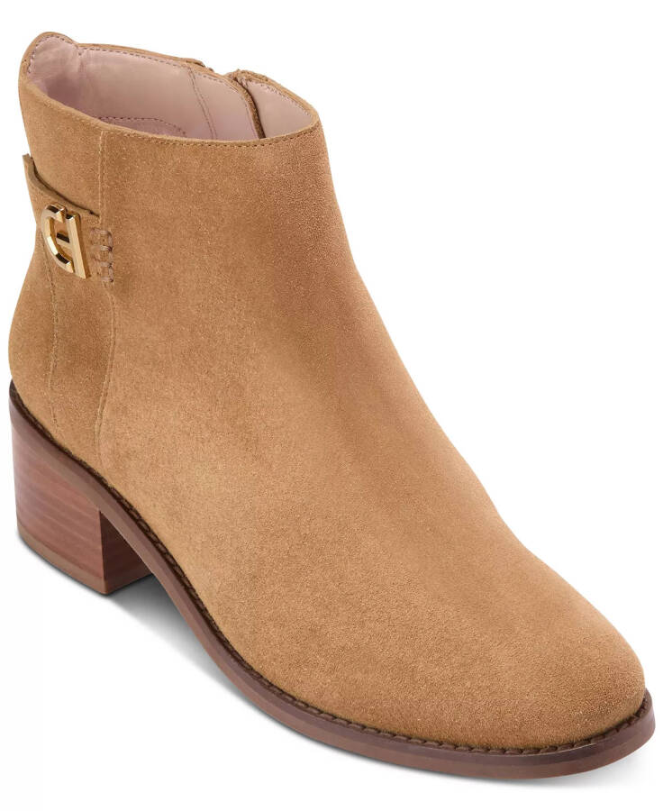 Women's Holis Logo Side-Buckle Booties Golden Toffee - 1