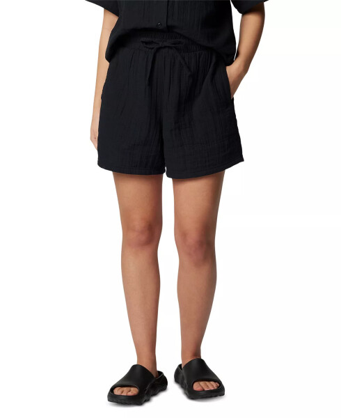 Women's Holly Hideaway Breezy Cotton Shorts Black - 1