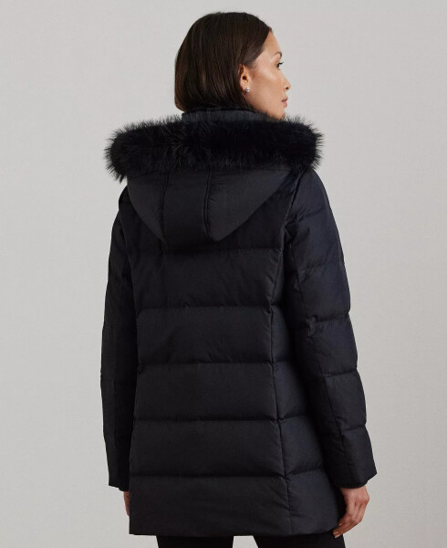 Women's Hooded Crest Puffer Coat Dk Navy - 2