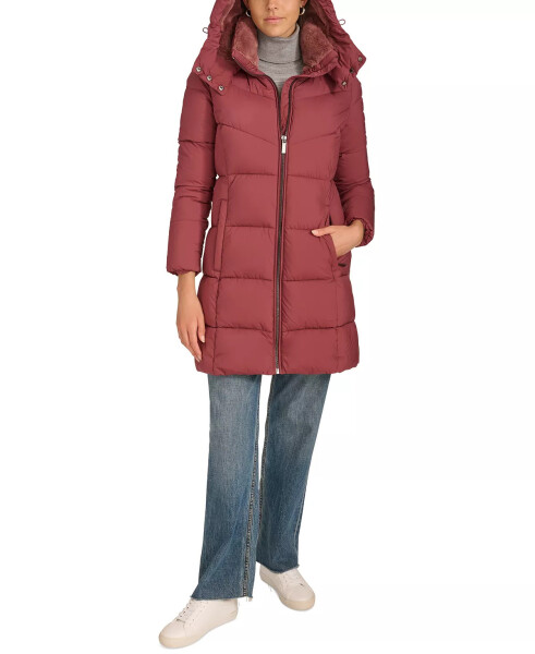 Women's Hooded Faux-Fur-Lined Midi Puffer Coat Sonoma - 7