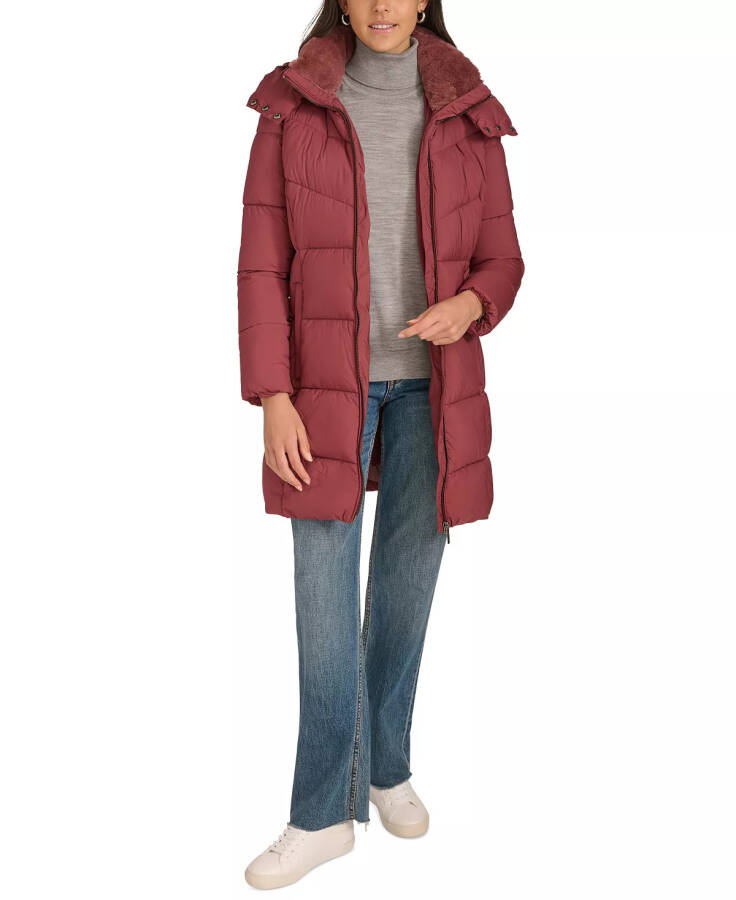 Women's Hooded Faux-Fur-Lined Midi Puffer Coat Sonoma - 9