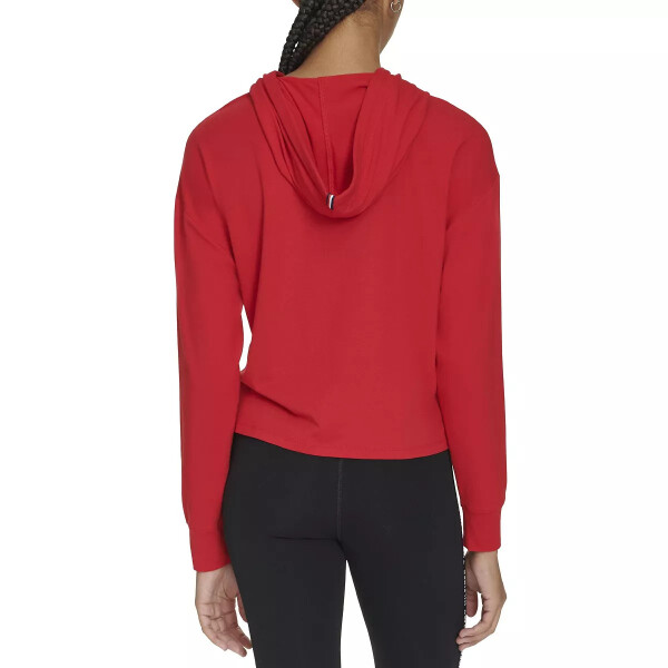 Women's Hooded Long Sleeve Logo T-Shirt Rich red - 2