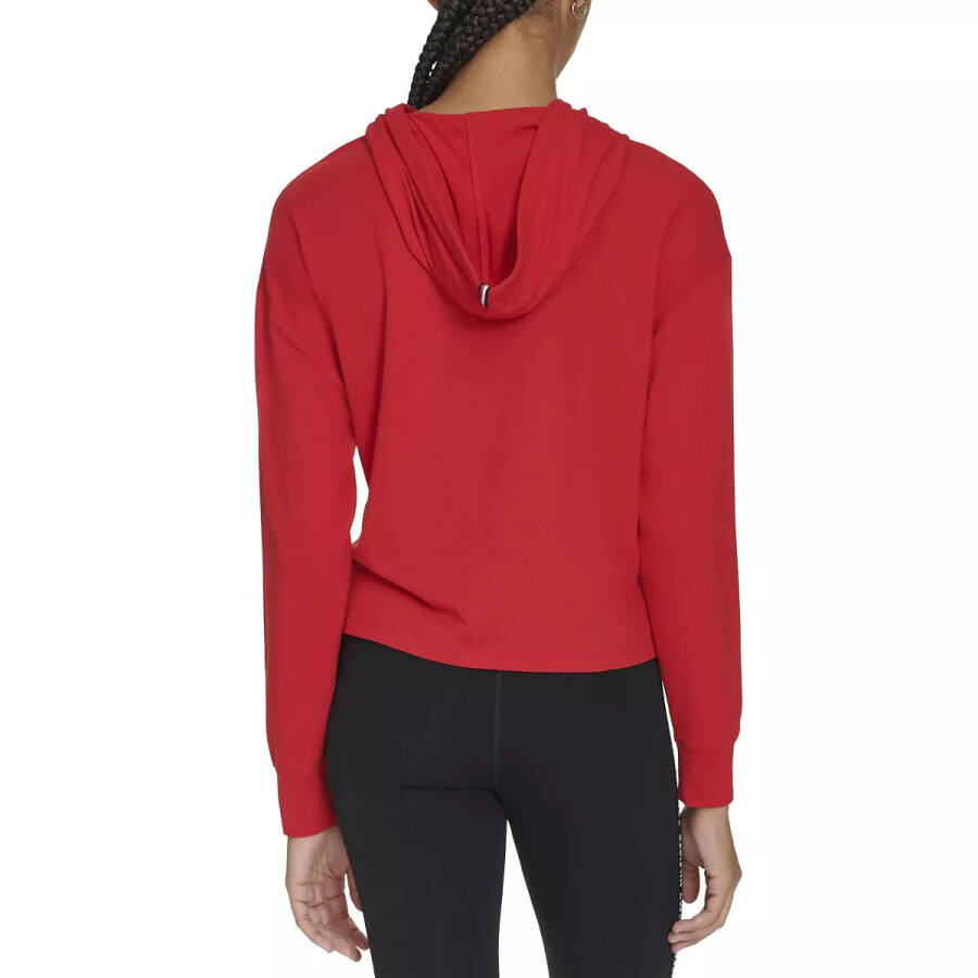 Women's Hooded Long Sleeve Logo T-Shirt Rich red - 2