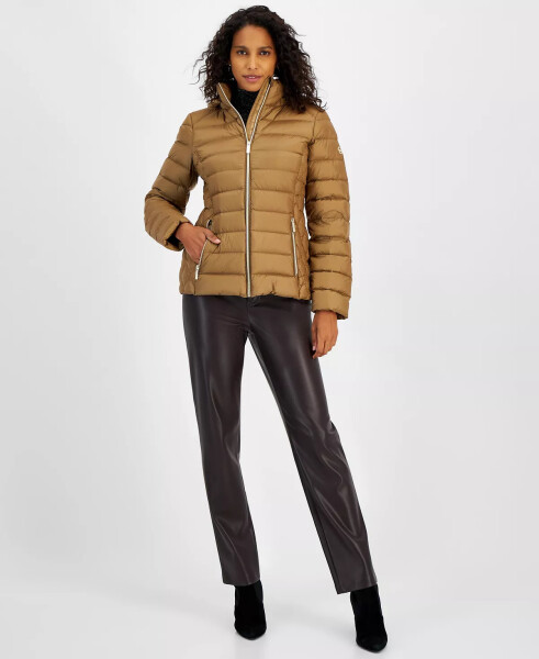 Women's Hooded Packable Down Puffer Coat, Created for Modazone Dark Camel - 1