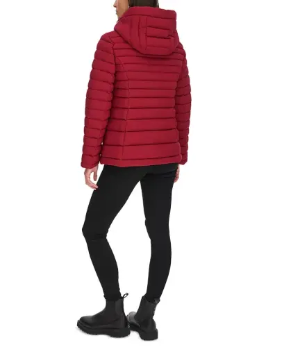 Women's Hooded Packable Puffer Coat - Rouge - 7
